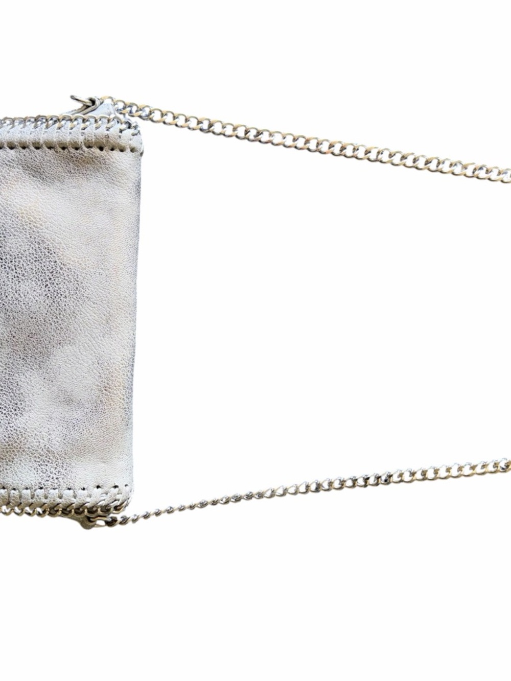 Sondra Roberts Silver Metallic Chain Crossbody Bag Y2K Boho Festival Purse - Picture 8 of 10
